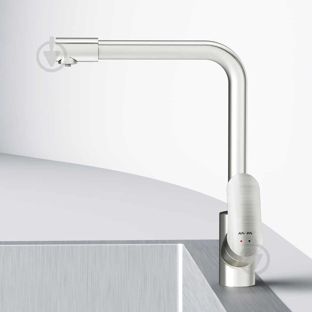 Смеситель для кухни AM.PM с каналом для питьевой воды L-излив сатин F8005711 Like - фото 7 Смеситель для кухни AM.PM с каналом для питьевой воды L-излив сатин F8005711 Like - фото 7