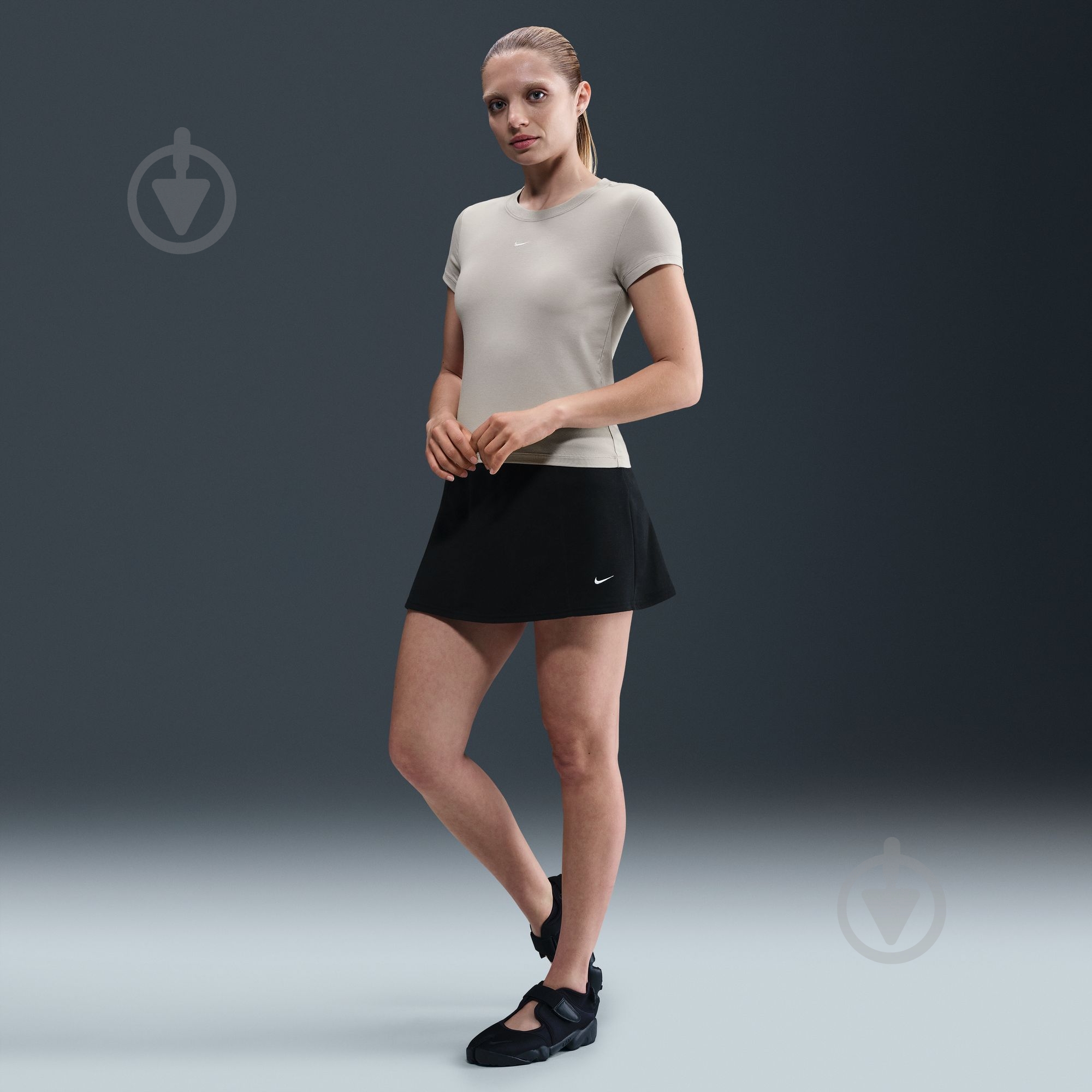 Футболка Nike W NSW NK CHLL KNT MD CRP FV5508-009 р.M бежевий - фото 8 Футболка Nike W NSW NK CHLL KNT MD CRP FV5508-009 р.M бежевий - фото 8