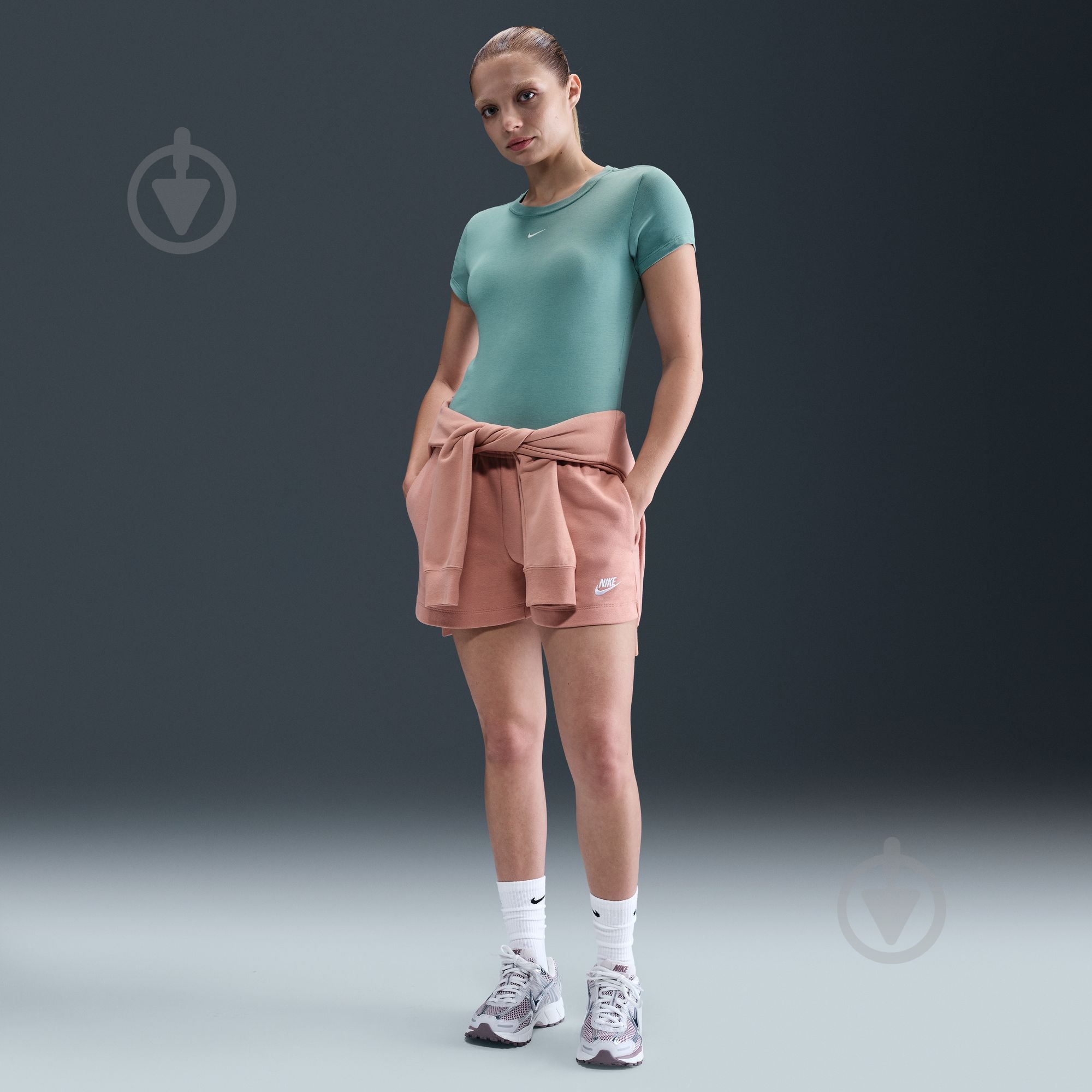 Футболка Nike W NSW NK CHLL KNT MD CRP FV5508-018 р.M зеленый - фото 8