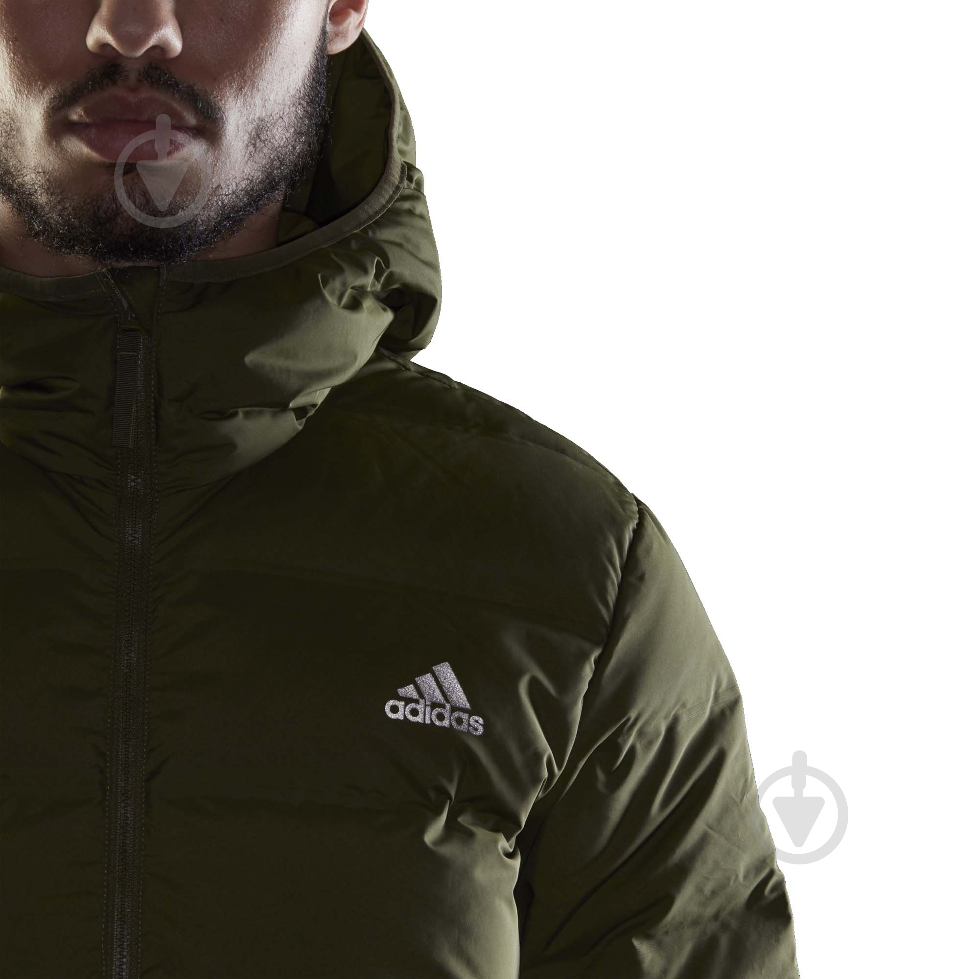 Пуховик мужской Adidas Helionic Ho Jkt GU3954 р.XL оливковый - фото 10