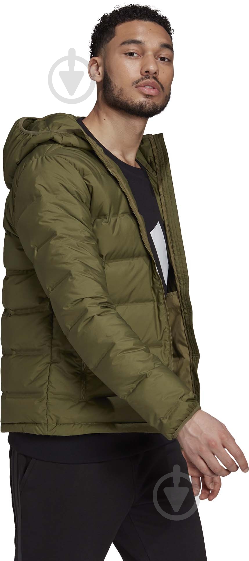 Пуховик мужской Adidas Helionic Ho Jkt GU3954 р.XL оливковый - фото 6