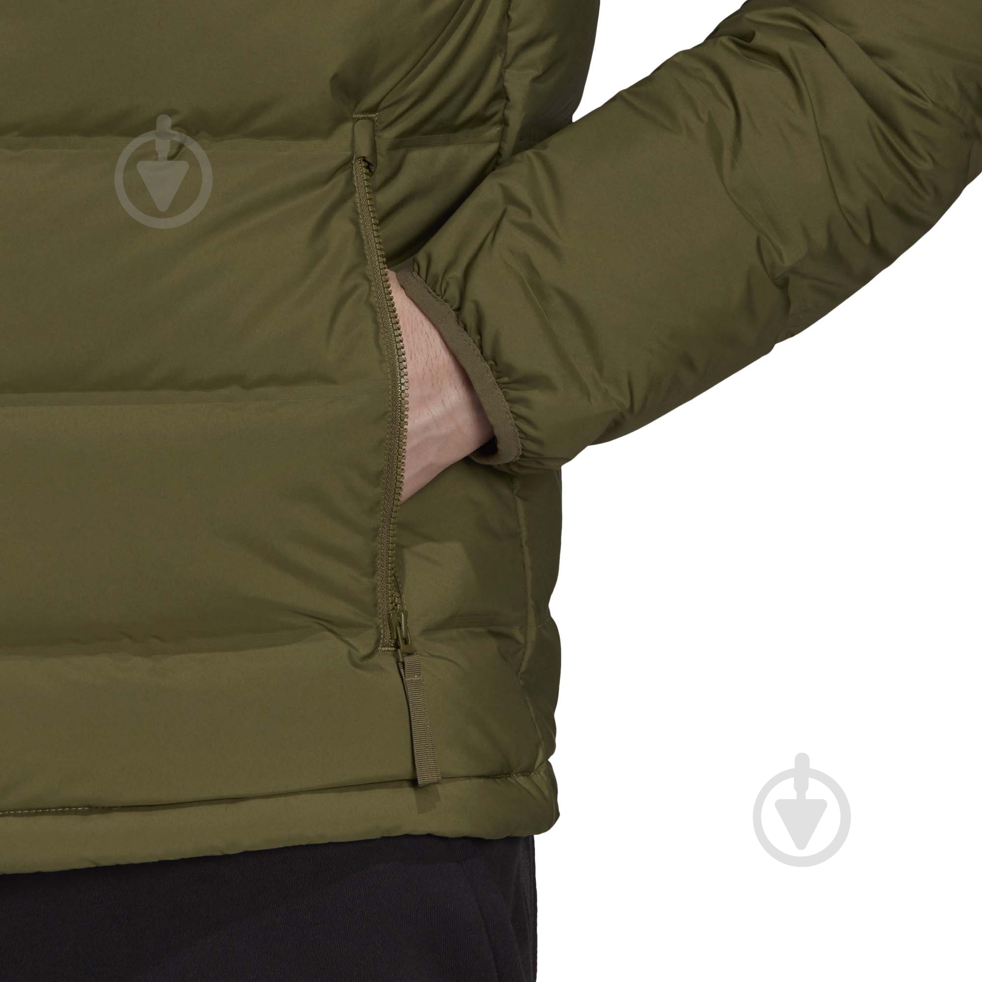 Пуховик мужской Adidas Helionic Ho Jkt GU3954 р.XL оливковый - фото 8