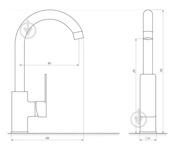 Змішувач для кухні DOMINO MALIBU DMM-203L-Black - фото 4