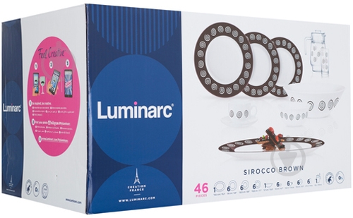 Сервиз столовый Luminarc Sirocco Brown 46 предметов (N4866) - фото 15 Сервиз столовый Luminarc Sirocco Brown 46 предметов (N4866) - фото 15