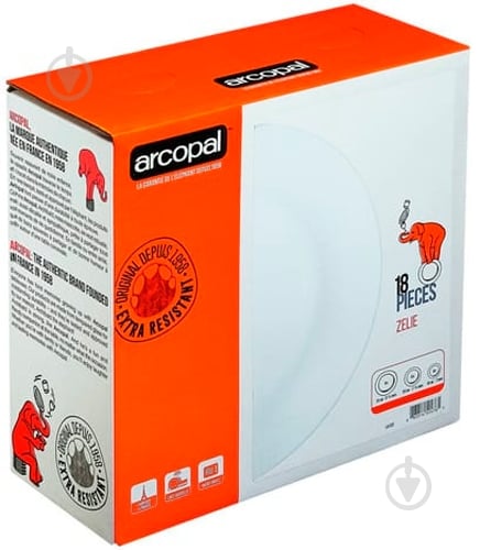 Сервиз столовый Arcopal Arcopal Zelie 18 предметов (L4122) - фото 5