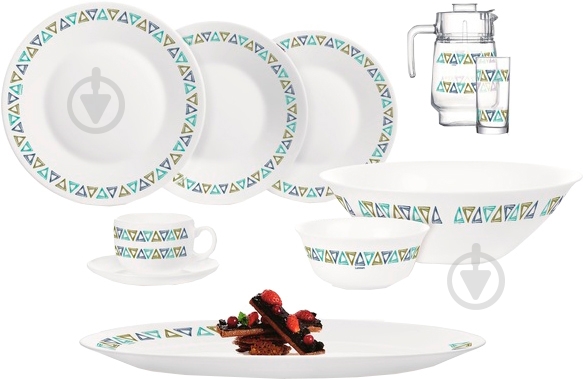 Сервиз столовый Luminarc Essence Jive 46 предметов (Q1679) - фото 1 Сервиз столовый Luminarc Essence Jive 46 предметов (Q1679) - фото 1