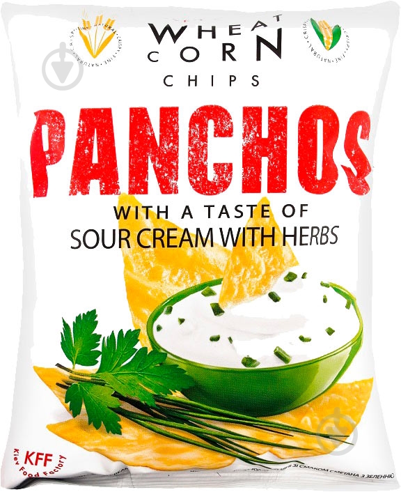 Чипси PANCHOS зі смаком сметани і зелені 82 г - фото 1 Чипси PANCHOS зі смаком сметани і зелені 82 г - фото 1