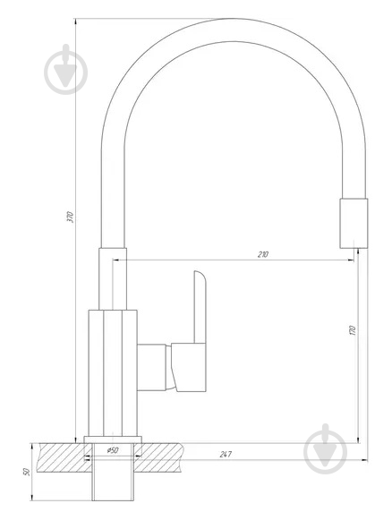 Змішувач для кухні DOMINO PRESTIGE DPS-203SLR-Black - фото 6 Змішувач для кухні DOMINO PRESTIGE DPS-203SLR-Black - фото 6