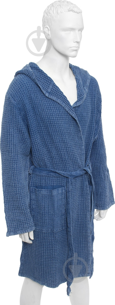 Халат мужской Home Line Stonewashed р. L синий - фото 2