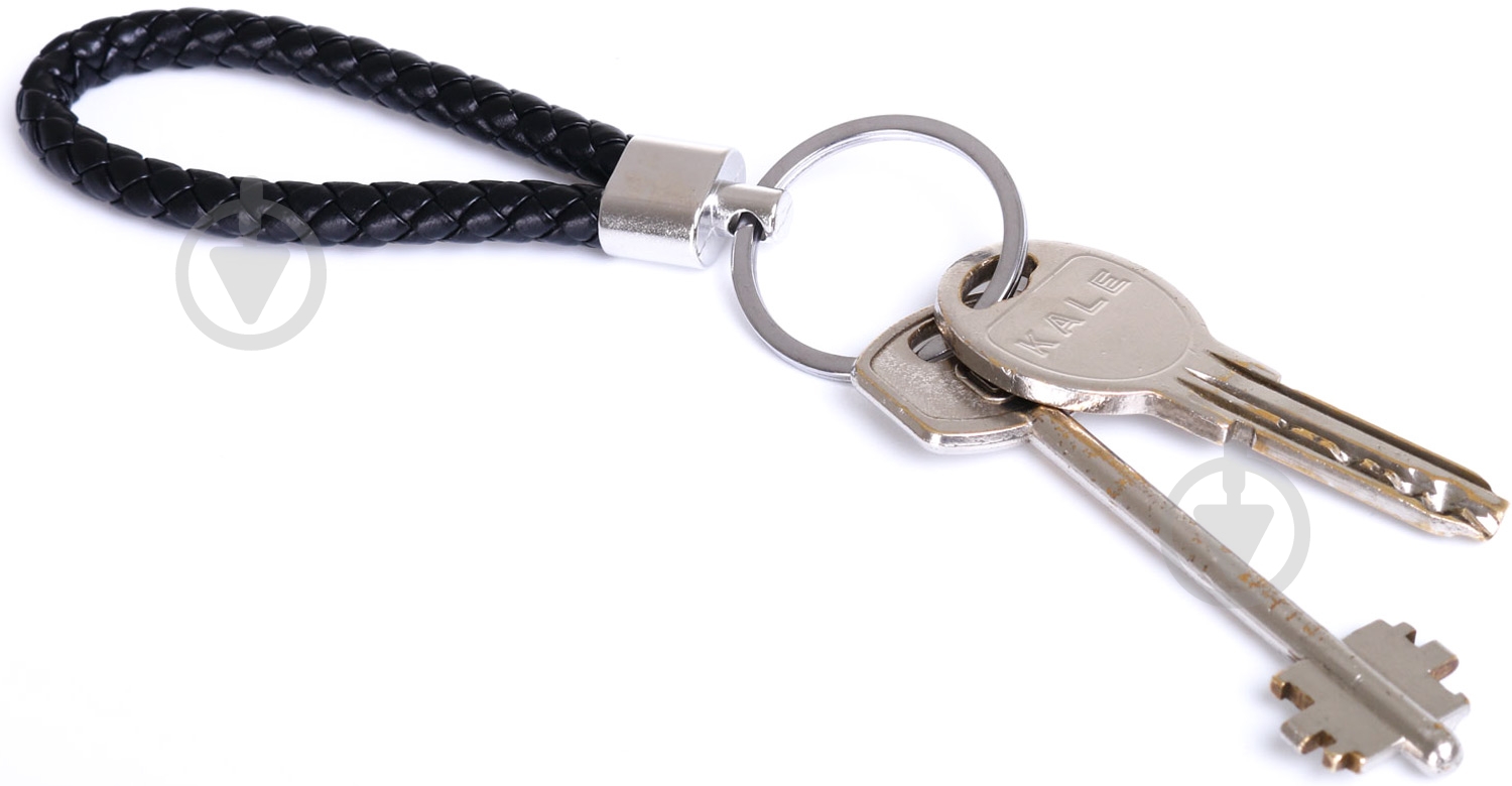 Брелок для ключей с кольцом черный - фото 6