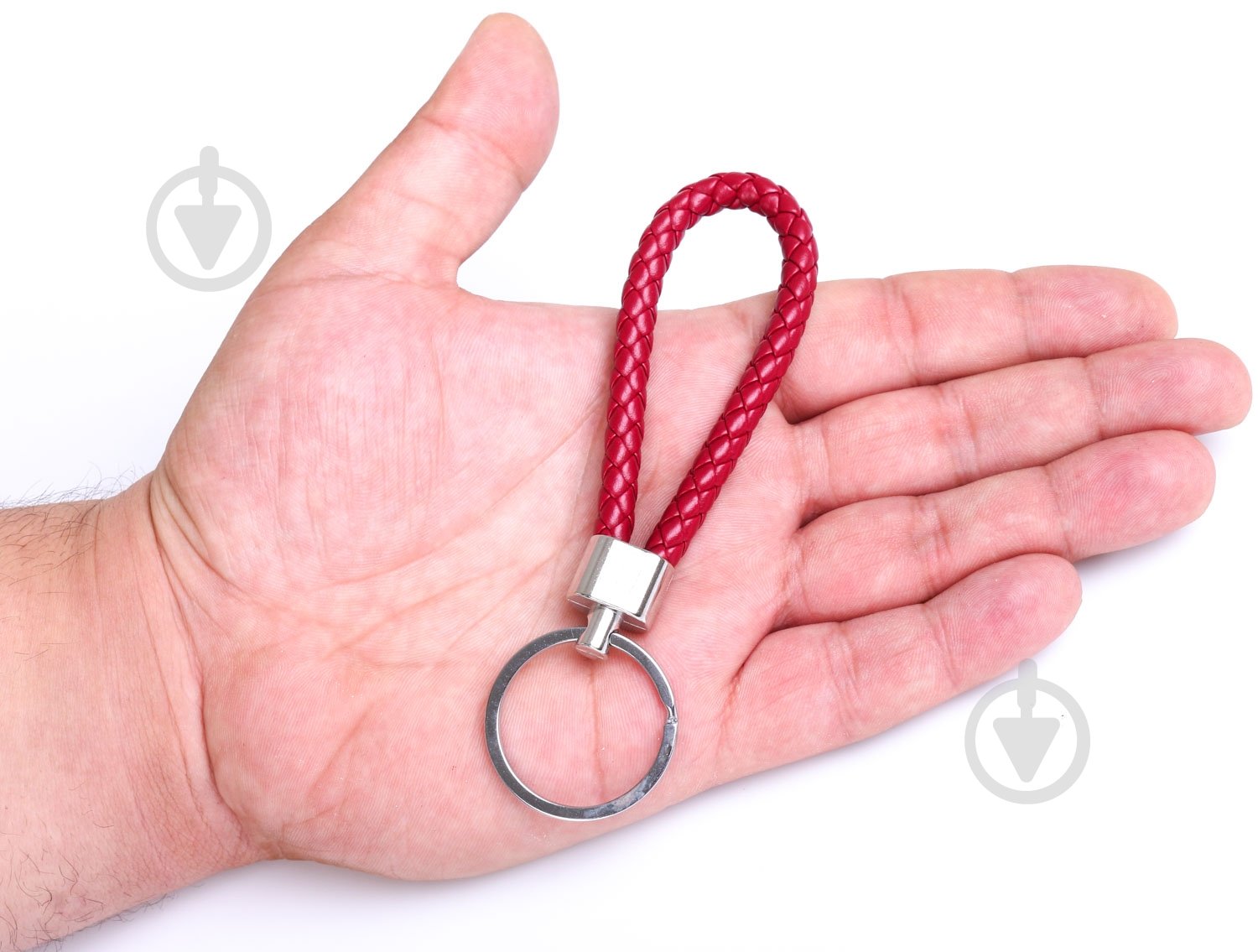 Брелок для ключей с кольцом красный - фото 5