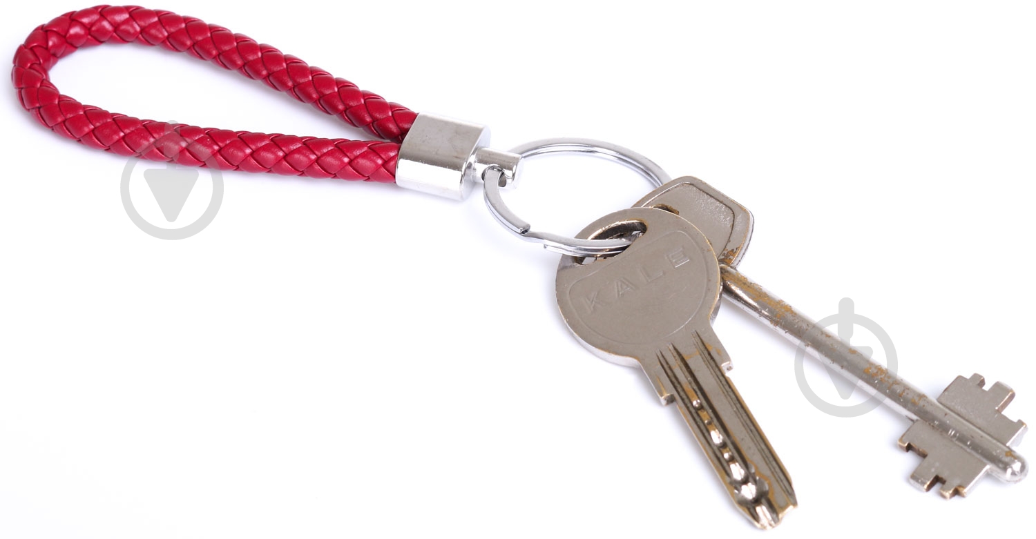 Брелок для ключей с кольцом красный - фото 6