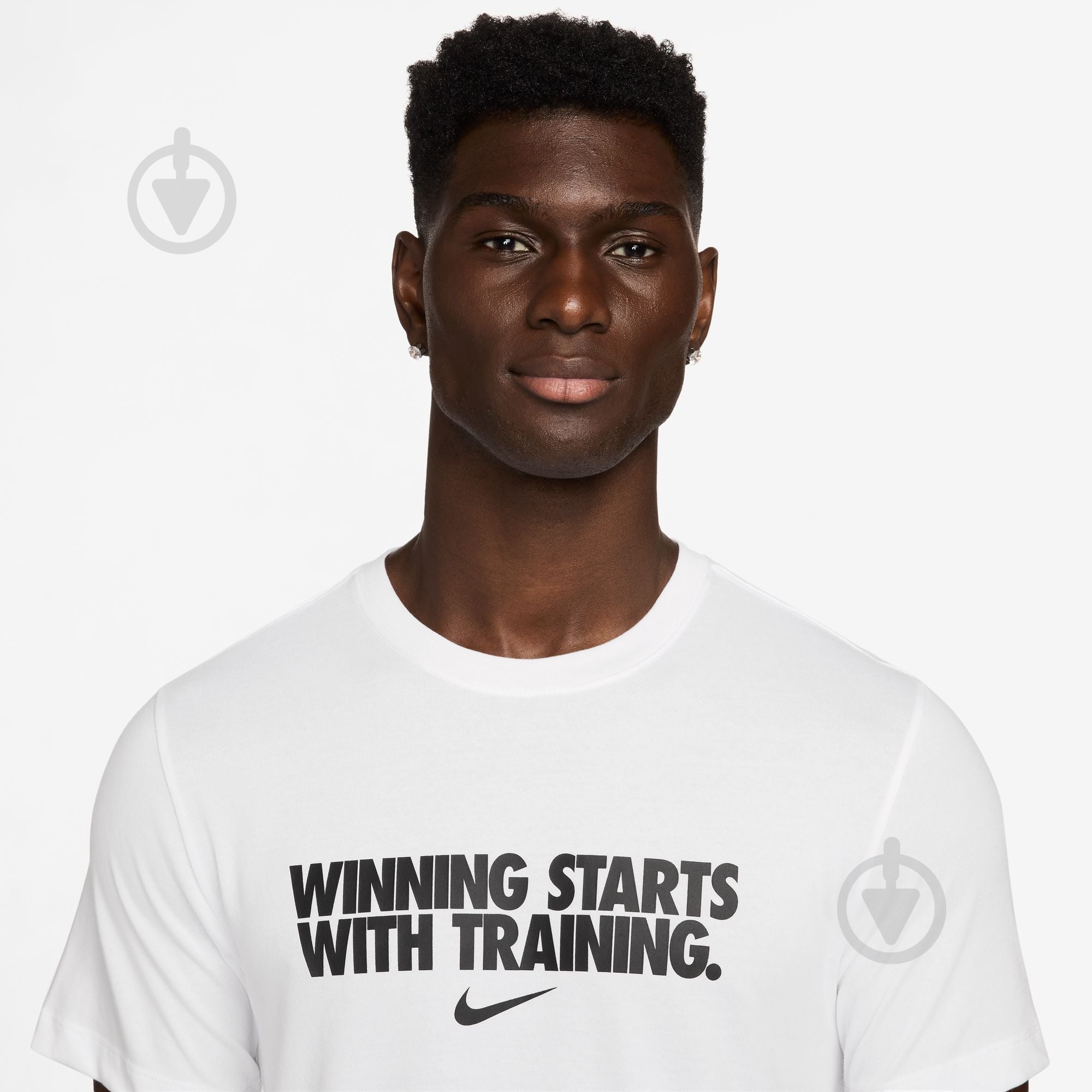 Футболка Nike M NK DF TEE WINNING HV4187-100 р.L білий - фото 3