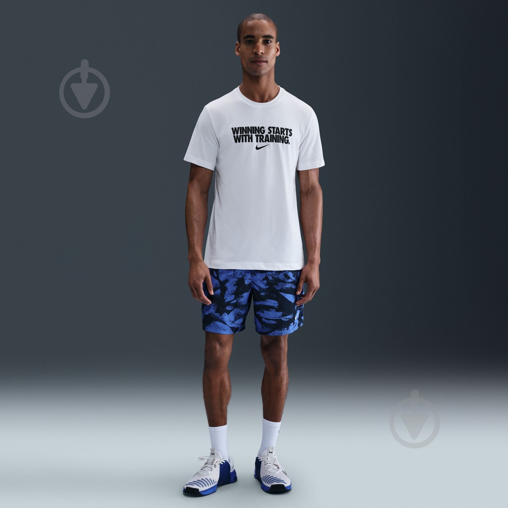 Футболка Nike M NK DF TEE WINNING HV4187-100 р.L білий - фото 5