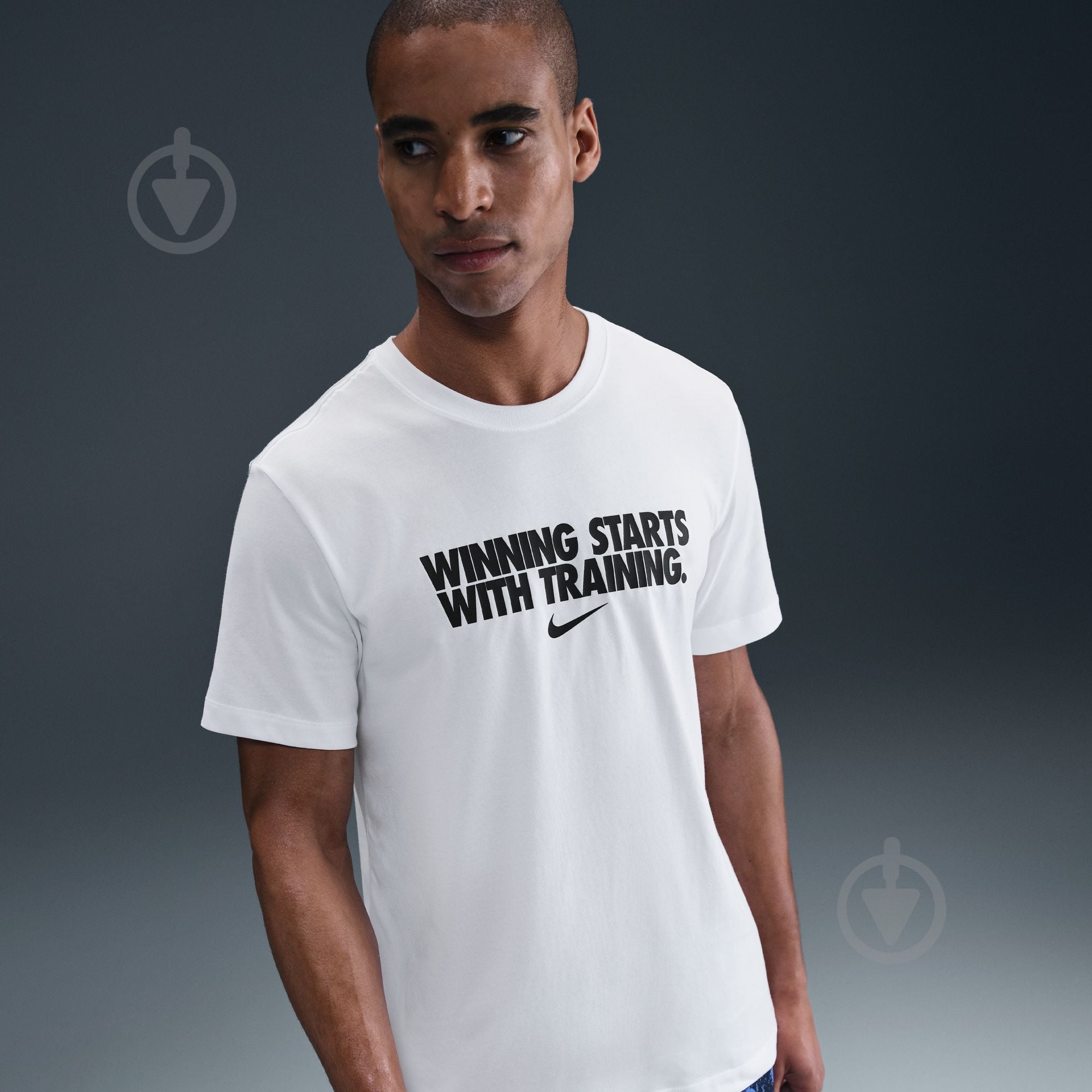 Футболка Nike M NK DF TEE WINNING HV4187-100 р.L білий - фото 6