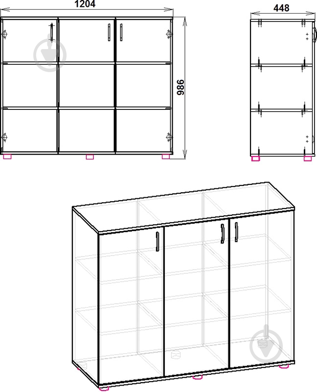 Комод 3Д яблоня - фото 3
