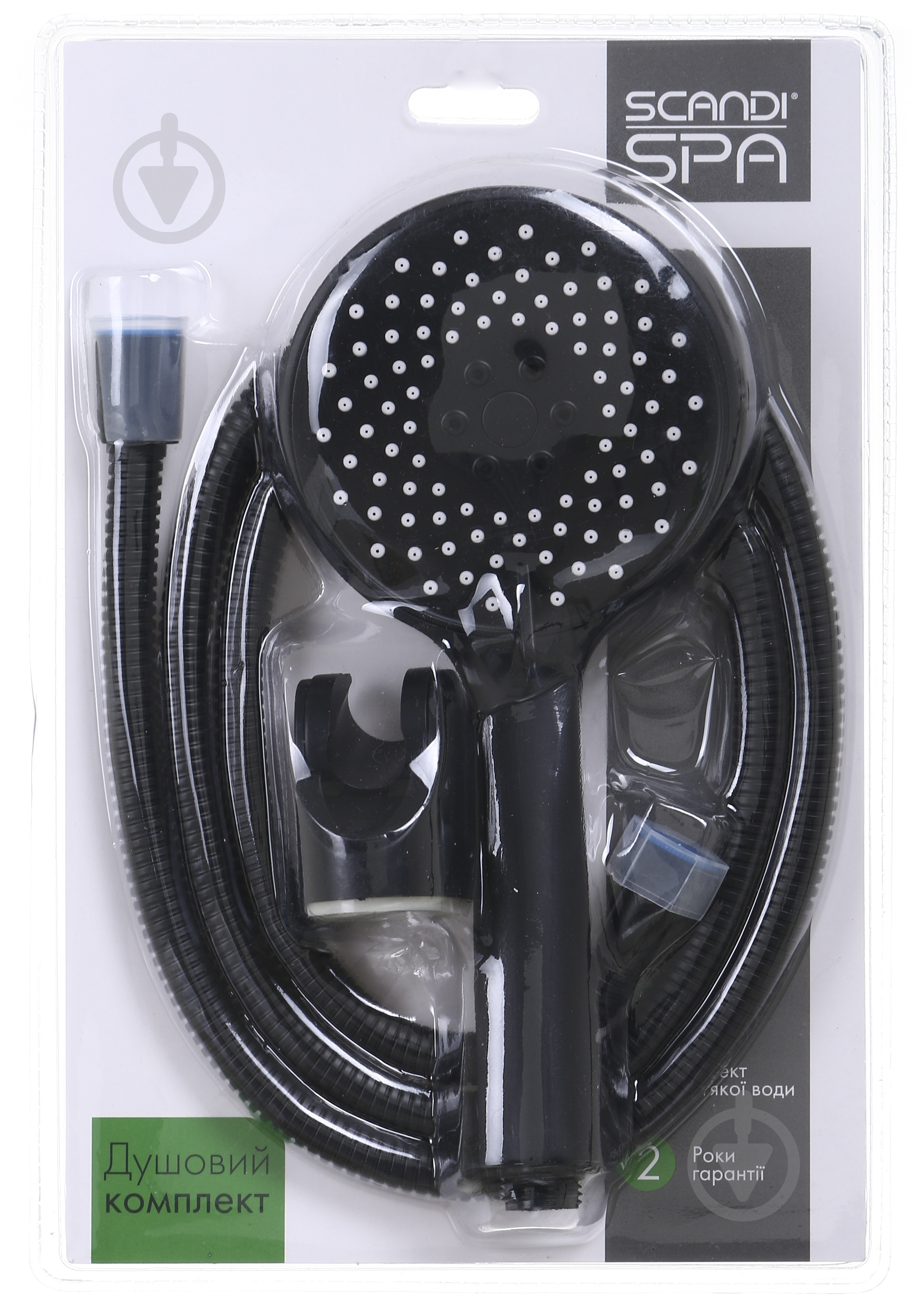 Душевой набор ScandiSPA 3 режима, шланг PVC 1,5 м черный - фото 5 Душевой набор ScandiSPA 3 режима, шланг PVC 1,5 м черный - фото 5