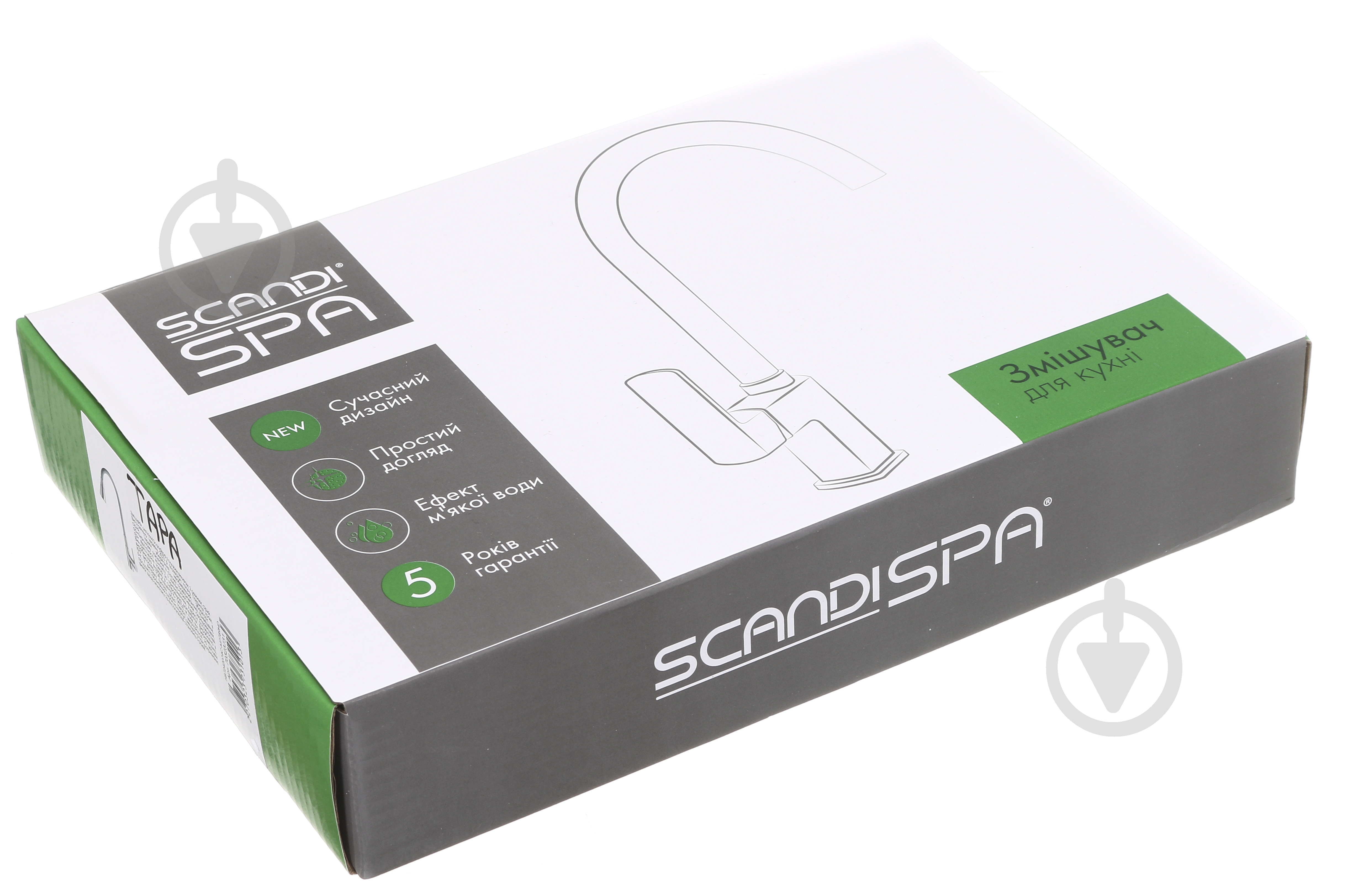 Змішувач для кухні ScandiSPA з гнучким виливом 2 режими сірий - фото 7