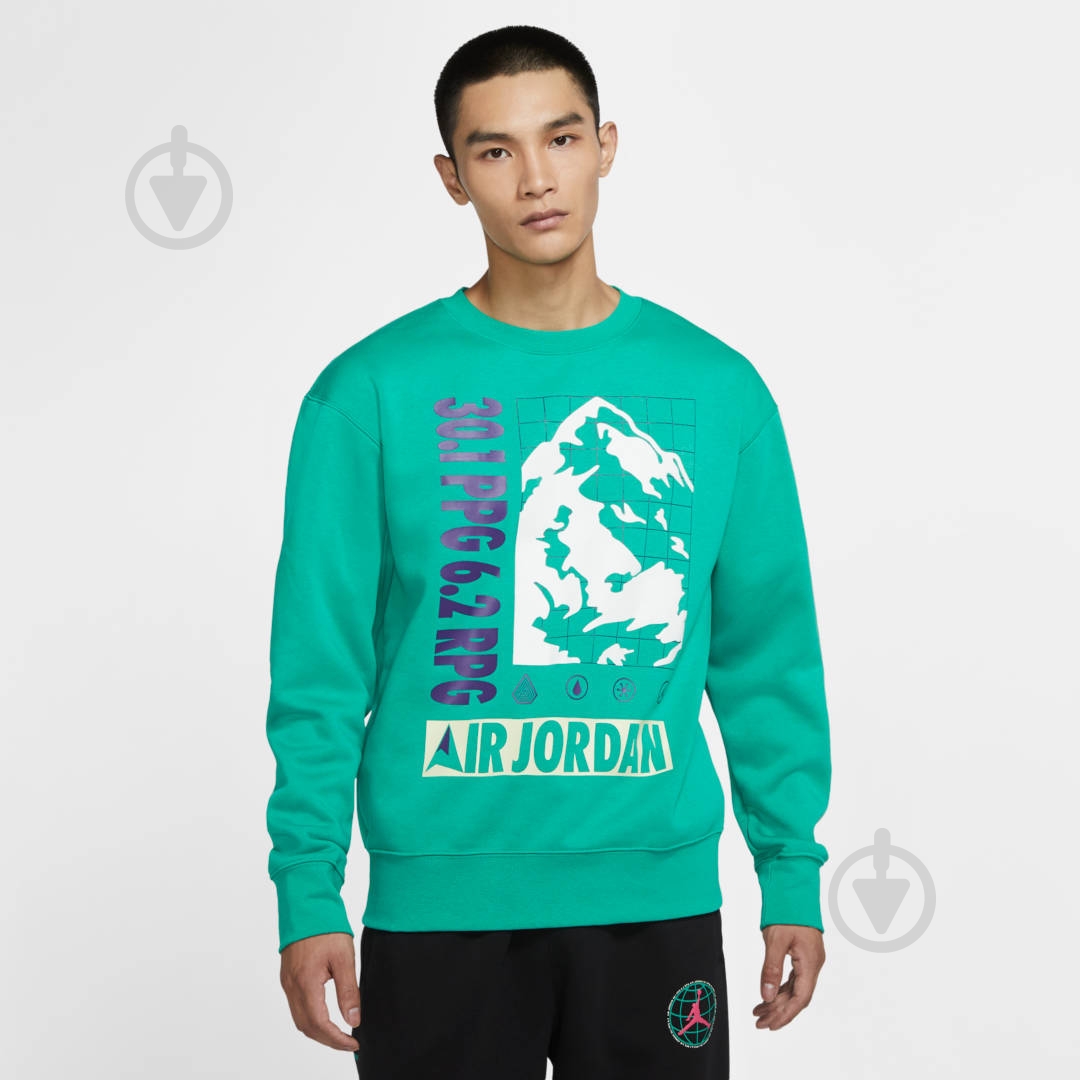 Свитшот Nike M J MOUNTAINSIDE FLC CREW CT3491-370 р. S зеленый - фото 4 Свитшот Nike M J MOUNTAINSIDE FLC CREW CT3491-370 р. S зеленый - фото 4