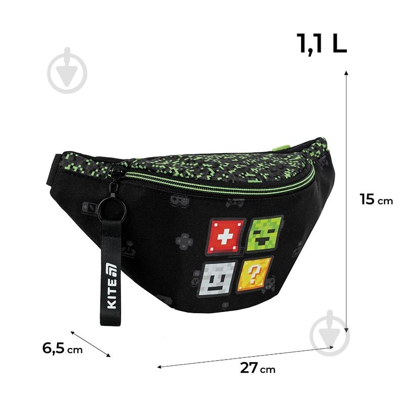 Сумка-бананка KITE Multiplayer K25-2577-2 черный - фото 2