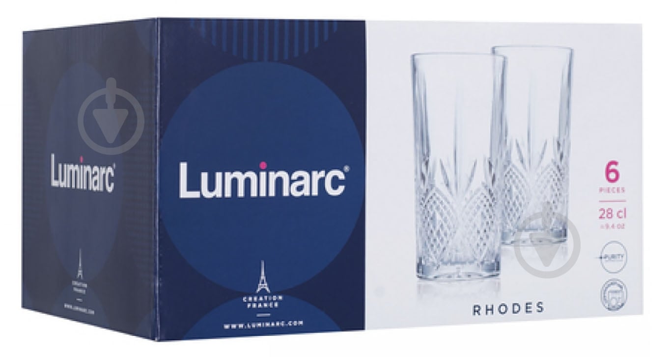 Набір склянок Luminarc Rhodes (N9065) 280 мл 6 шт. - фото 3