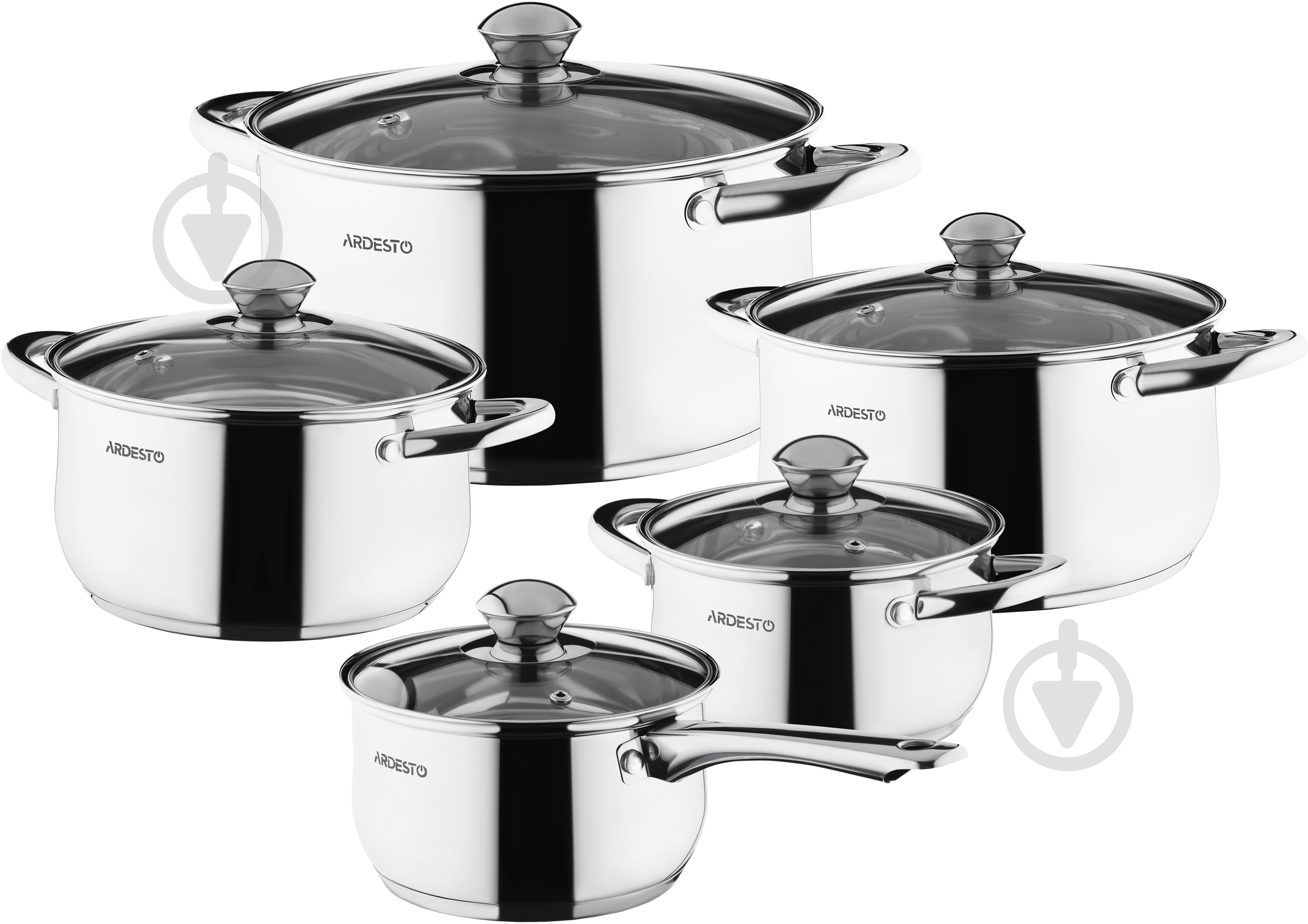 УЦЕНКА! Набор кастрюль GEMINI GOURMET AR1910PS ARDESTO (УЦ №89) - фото 1 УЦЕНКА! Набор кастрюль GEMINI GOURMET AR1910PS ARDESTO (УЦ №89) - фото 1