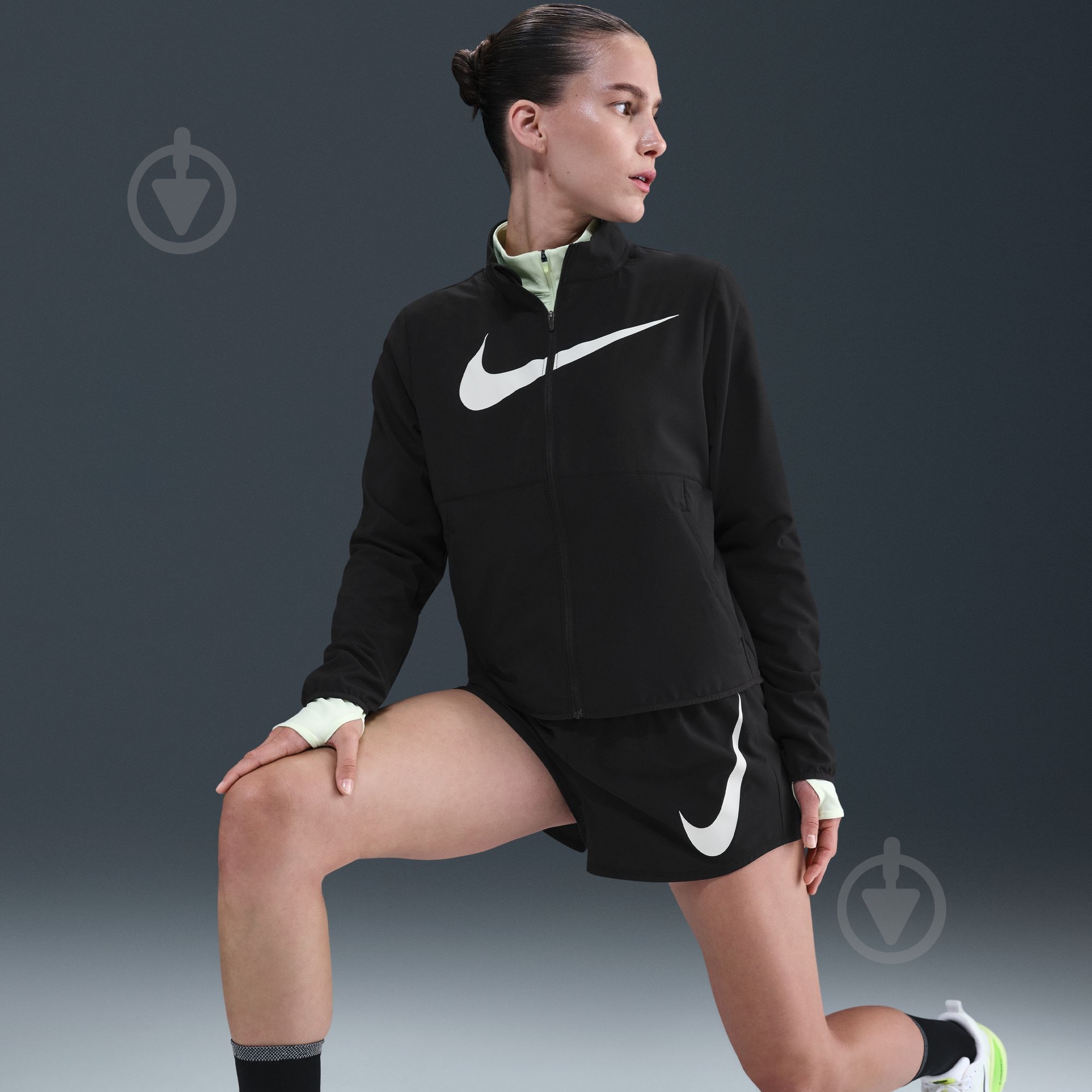 ᐉ Шорты Nike W NK ONE SWSH HBR DF MR 3IN BR HV2616-010 р. L