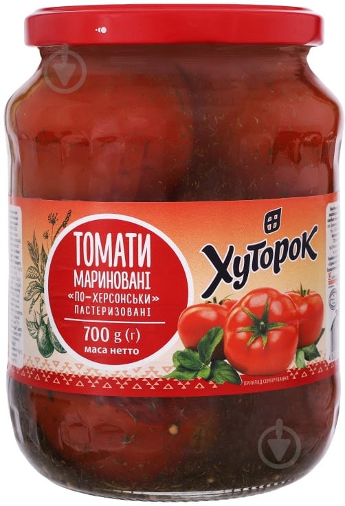 Томаты Хуторок маринованные 700 г - фото 1