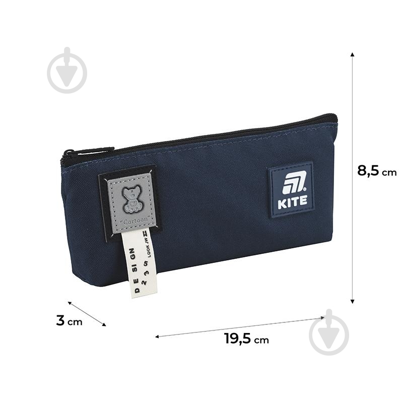 Пенал K25-680-5 KITE синий - фото 2