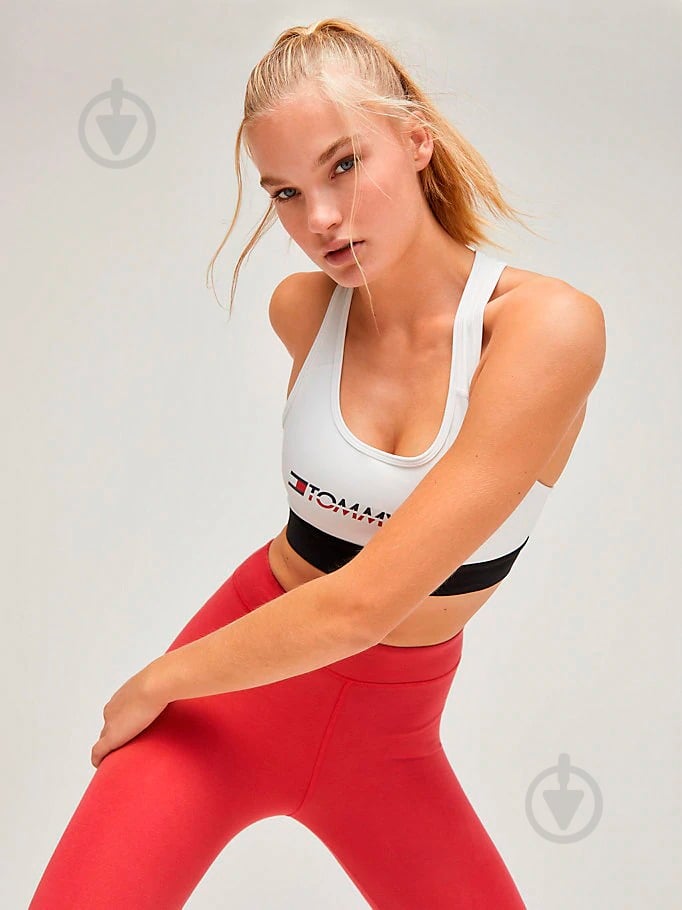 Бра Tommy Hilfiger SPORTS BRA MEDIUM TRI LOGO S10S100072100 р.M белый - фото 10