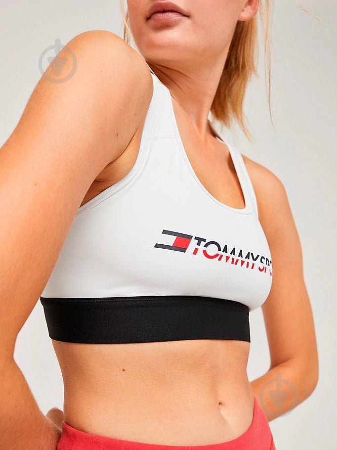 Бра Tommy Hilfiger SPORTS BRA MEDIUM TRI LOGO S10S100072100 р.M белый - фото 9