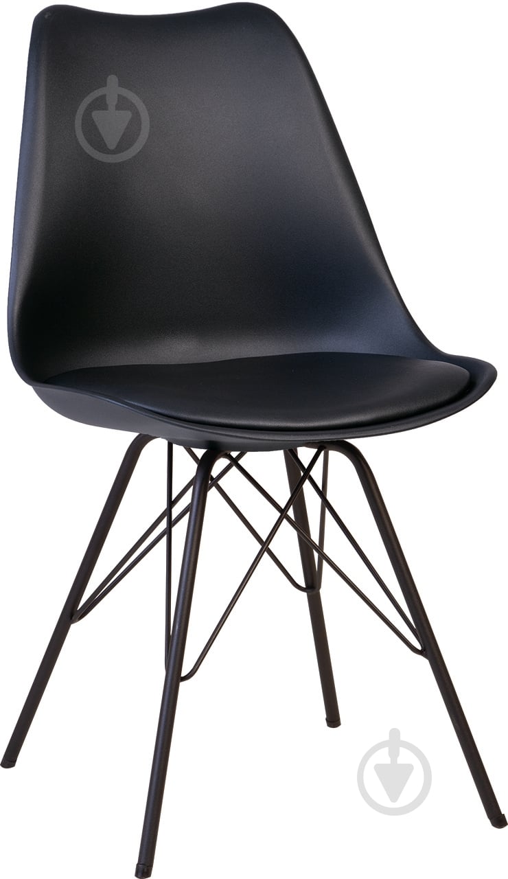 Стілець Nowy Styl ASTI 4A BLACK (BOX-2) (CH) K02/ECO-30 чорний / чорний - фото 1
