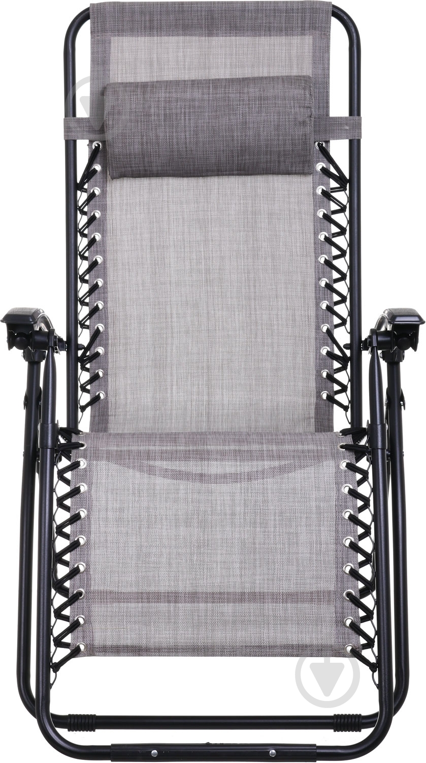 Шезлонг UP! (Underprice) розкладний HYC-201 сірий 64x177 см - фото 3 Шезлонг UP! (Underprice) розкладний HYC-201 сірий 64x177 см - фото 3