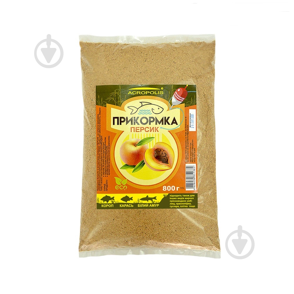 Прикормка Acropolis 800 г персик ECOfish - фото 1