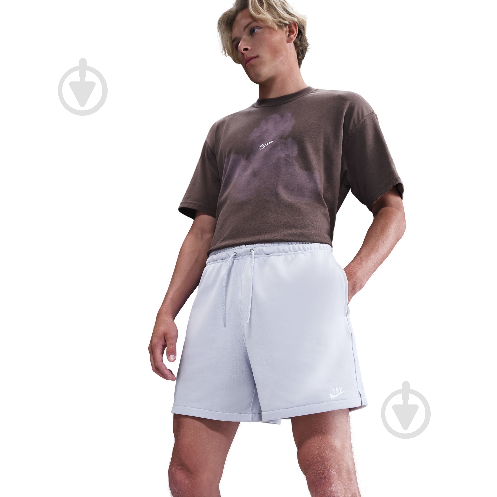 Шорты Nike M NK CLUB FLOW FT SHORT FN3520-057 р. S серый - фото 4