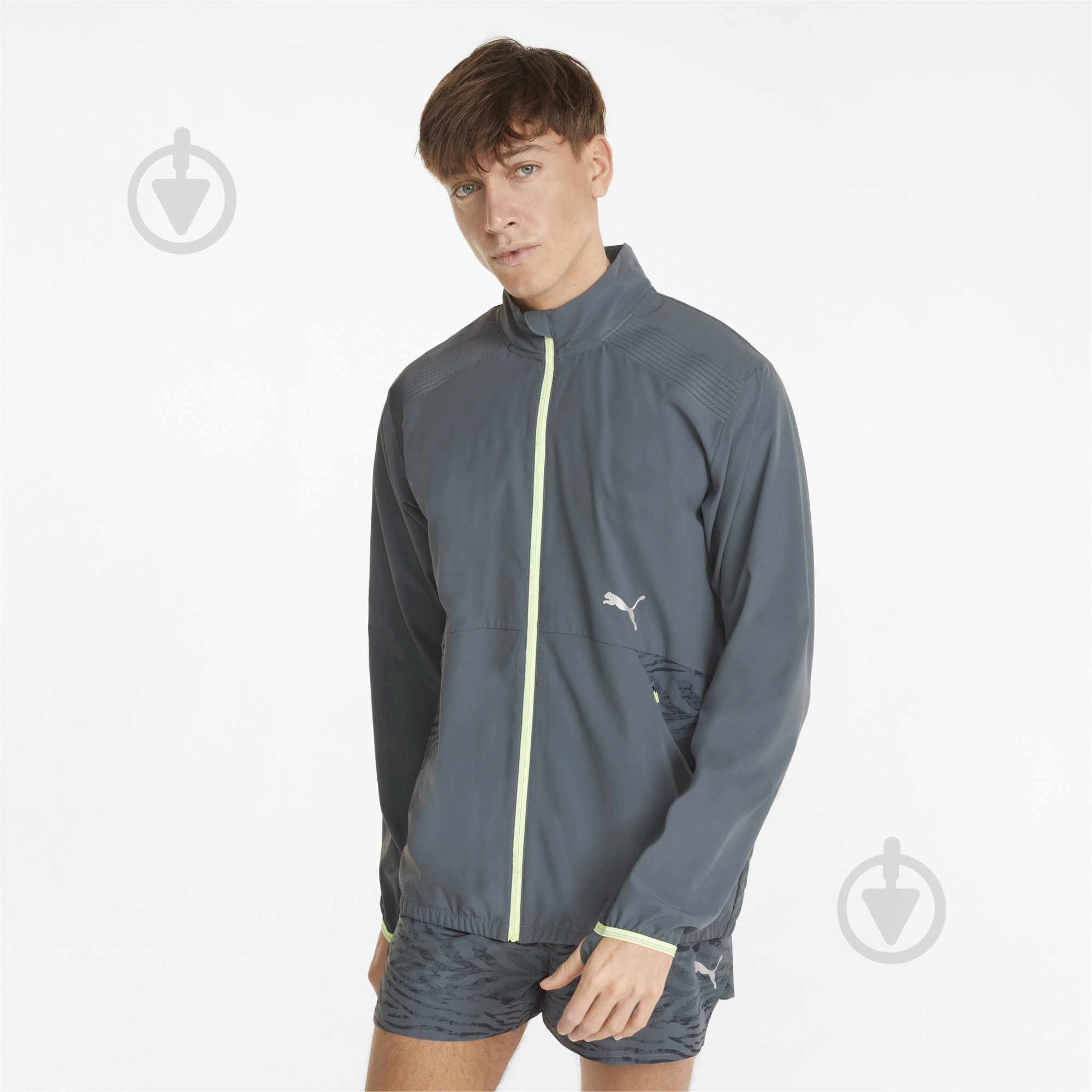 Вітрівка чоловіча демісезонна Puma RUN Ultraweave S FSTR Jacket 52139742 р.L сіра - фото 1 Вітрівка чоловіча демісезонна Puma RUN Ultraweave S FSTR Jacket 52139742 р.L сіра - фото 1