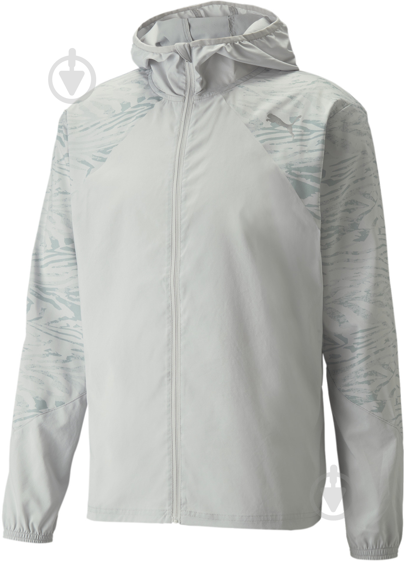 Вітрівка чоловіча демісезонна Puma RUN GRAPHIC HOODED JACKET M 52140519 р.XL сіра - фото 4