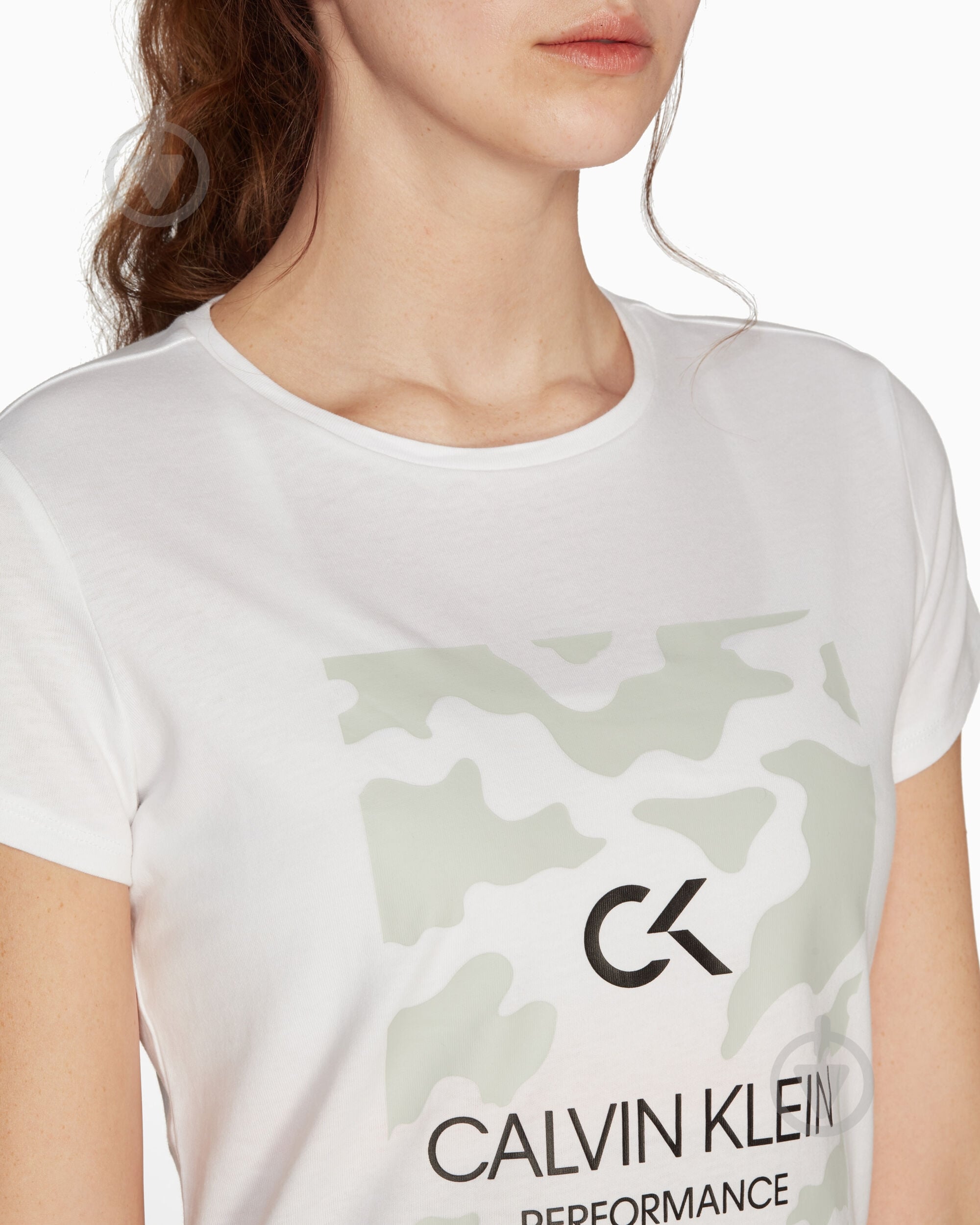 Футболка Calvin Klein Performance BILLBOARD SHORT SLEEVE TEE 00GWF9K200-211 р.S белый - фото 4