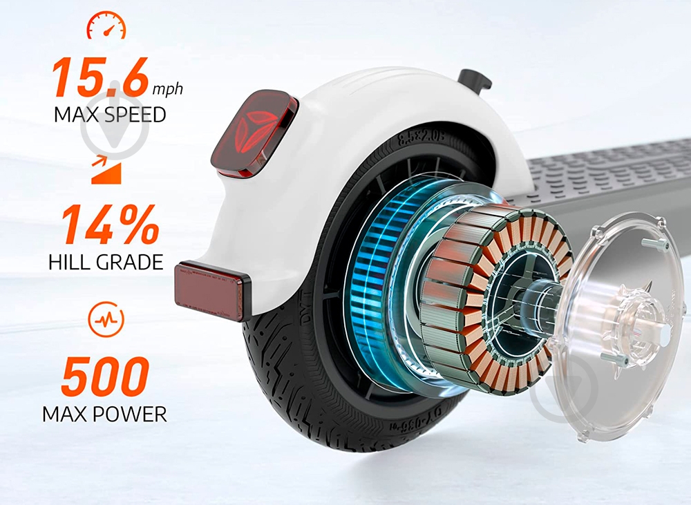 Электросамокат YADEA KS3 Lite White - фото 4 Электросамокат YADEA KS3 Lite White - фото 4