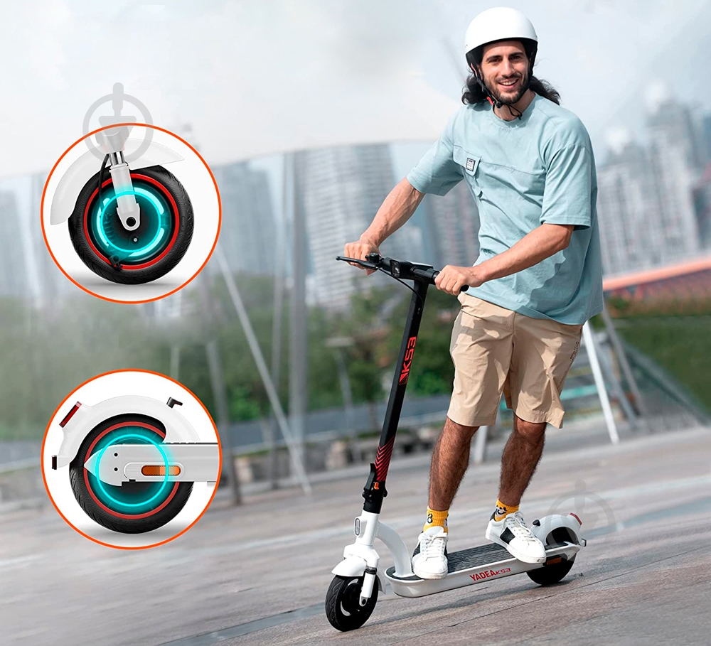 Электросамокат YADEA KS3 Lite White - фото 5 Электросамокат YADEA KS3 Lite White - фото 5