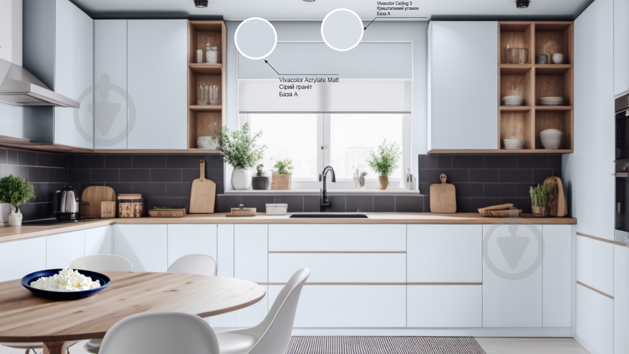 Краска интерьерная водоэмульсионная Vivacolor Ceiling 3 AP мат Хрустальный отломок F490 2,7 л - фото 3