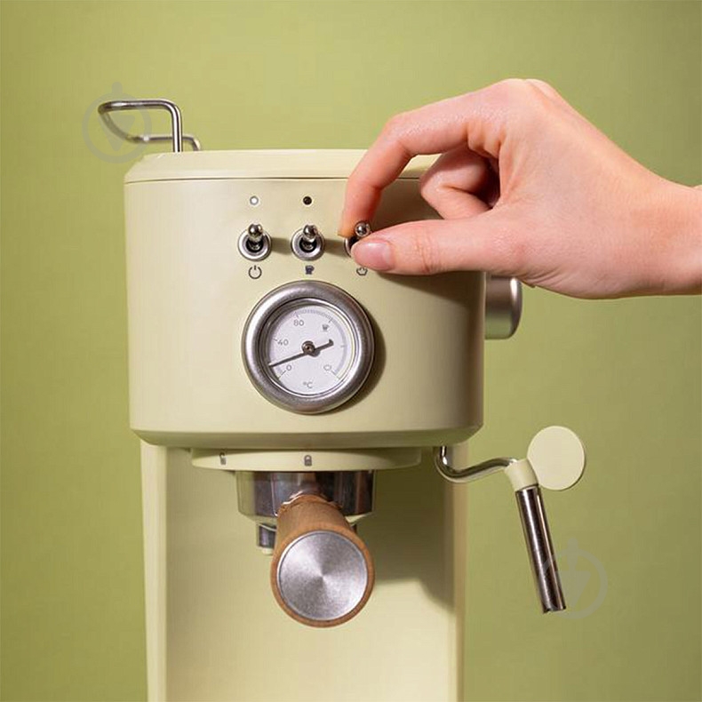 Кофеварка рожковая CECOTEC Power Espresso 20 Retro Green - фото 2