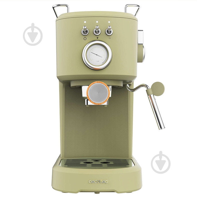 Кофеварка рожковая CECOTEC Power Espresso 20 Retro Green - фото 1