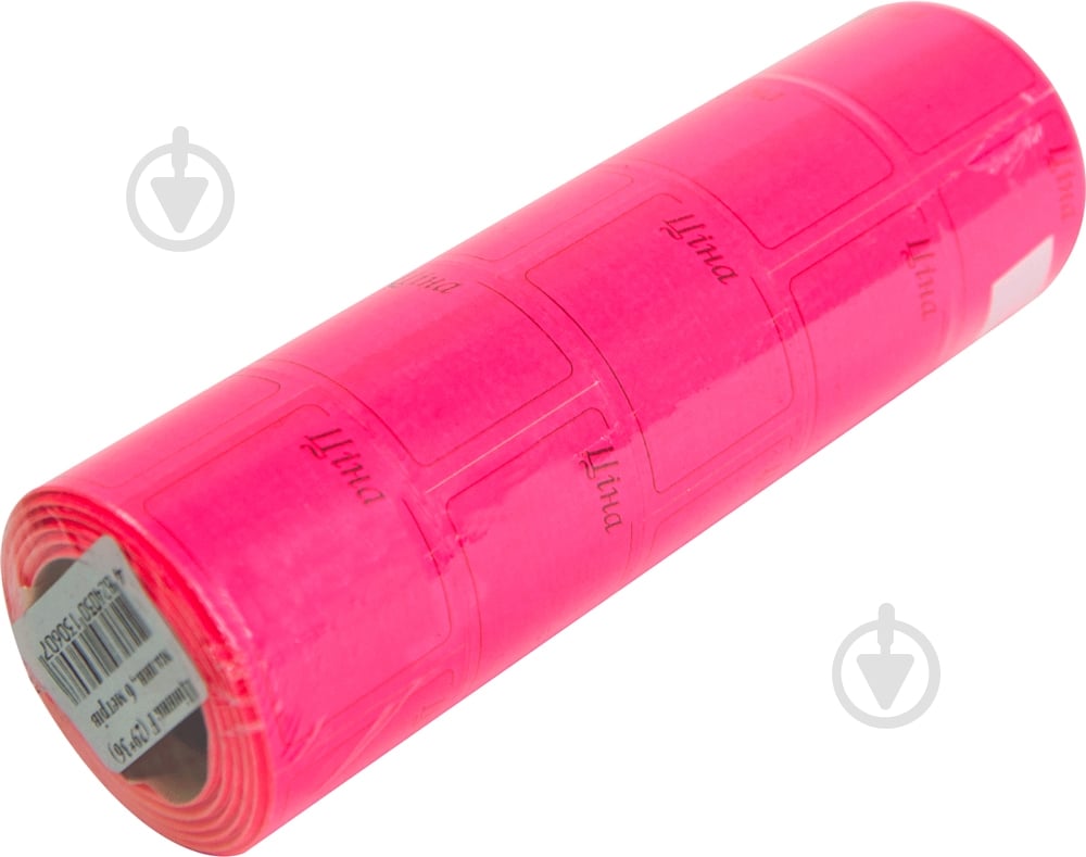 Цінник F 4 друкований 4 метри 111 шт. 5 роликів 29x36 малиновий - фото 1