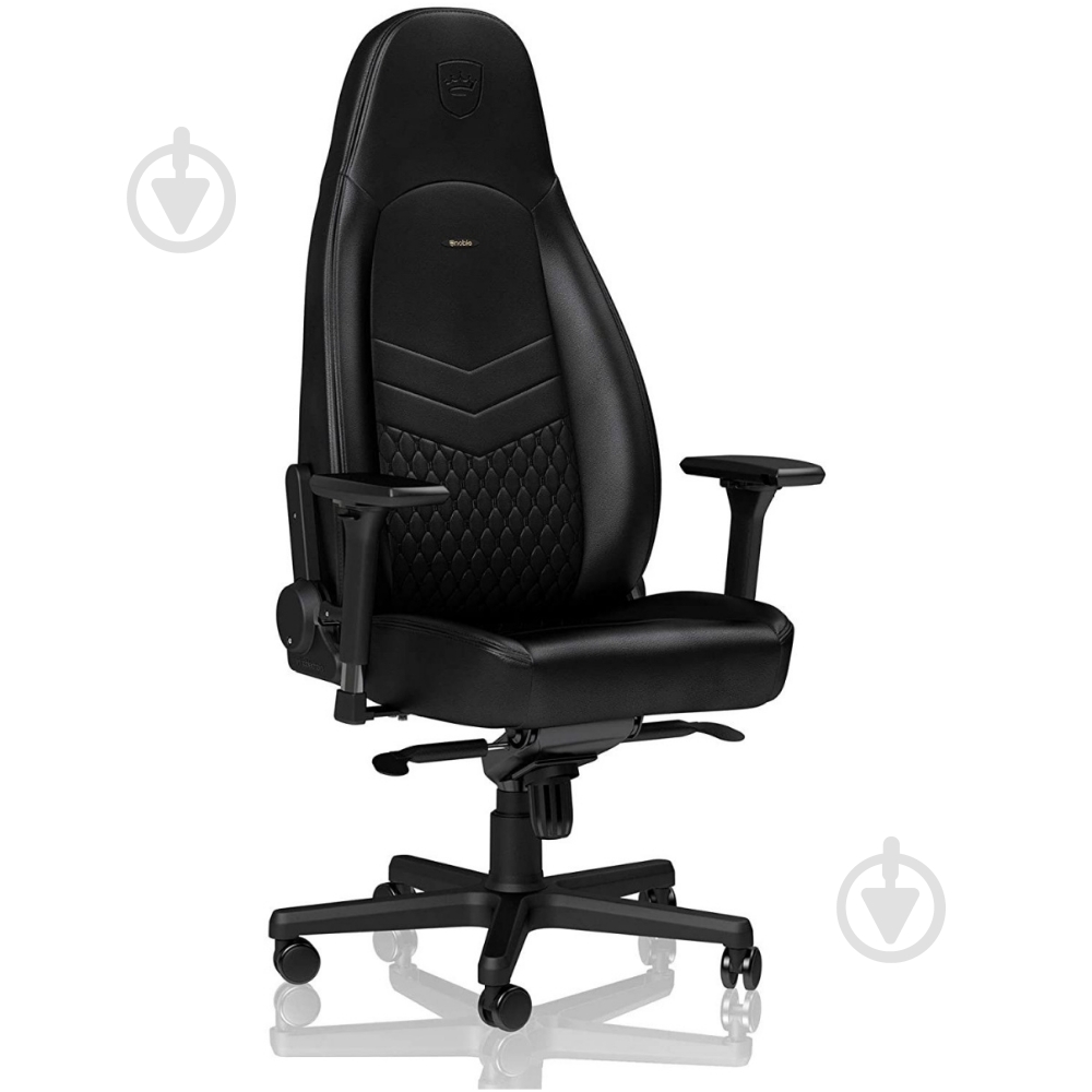 Кресло игровое Noblechairs ICON Real Leather черный - фото 2