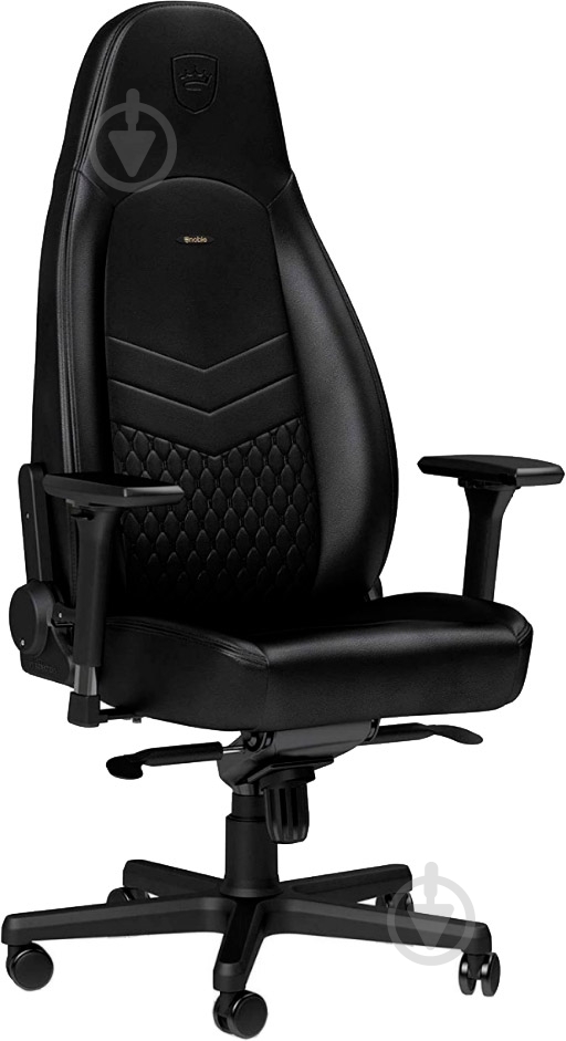 Кресло игровое Noblechairs ICON Real Leather черный - фото 1