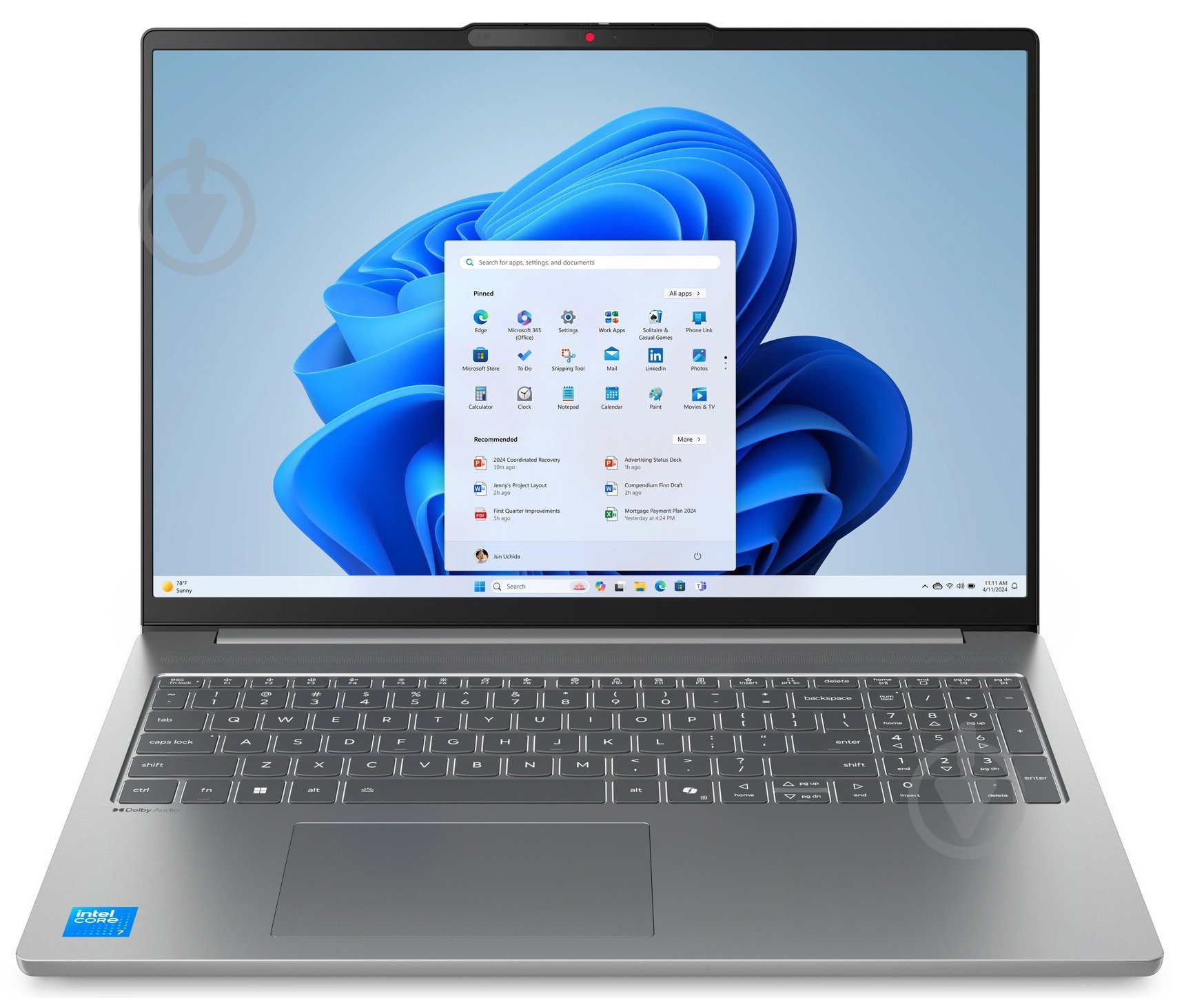 Ноутбук Lenovo ideapad Slim 5 16IRH10 16" (83HS007QRA) luna grey - фото 7