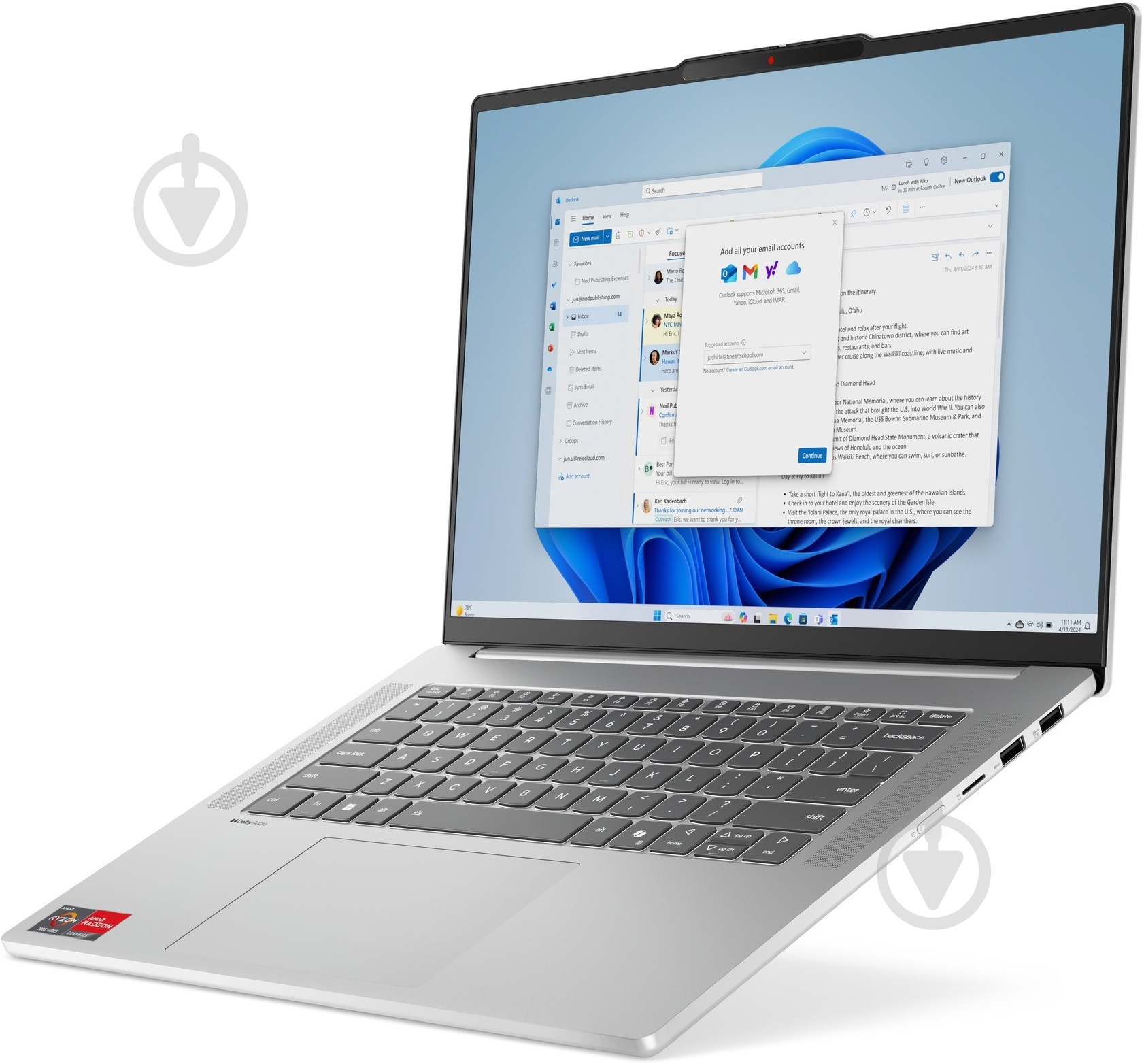 Ноутбук Lenovo ideapad Slim 5 16ARP10 16" (83HU001JRA) luna grey - фото 5