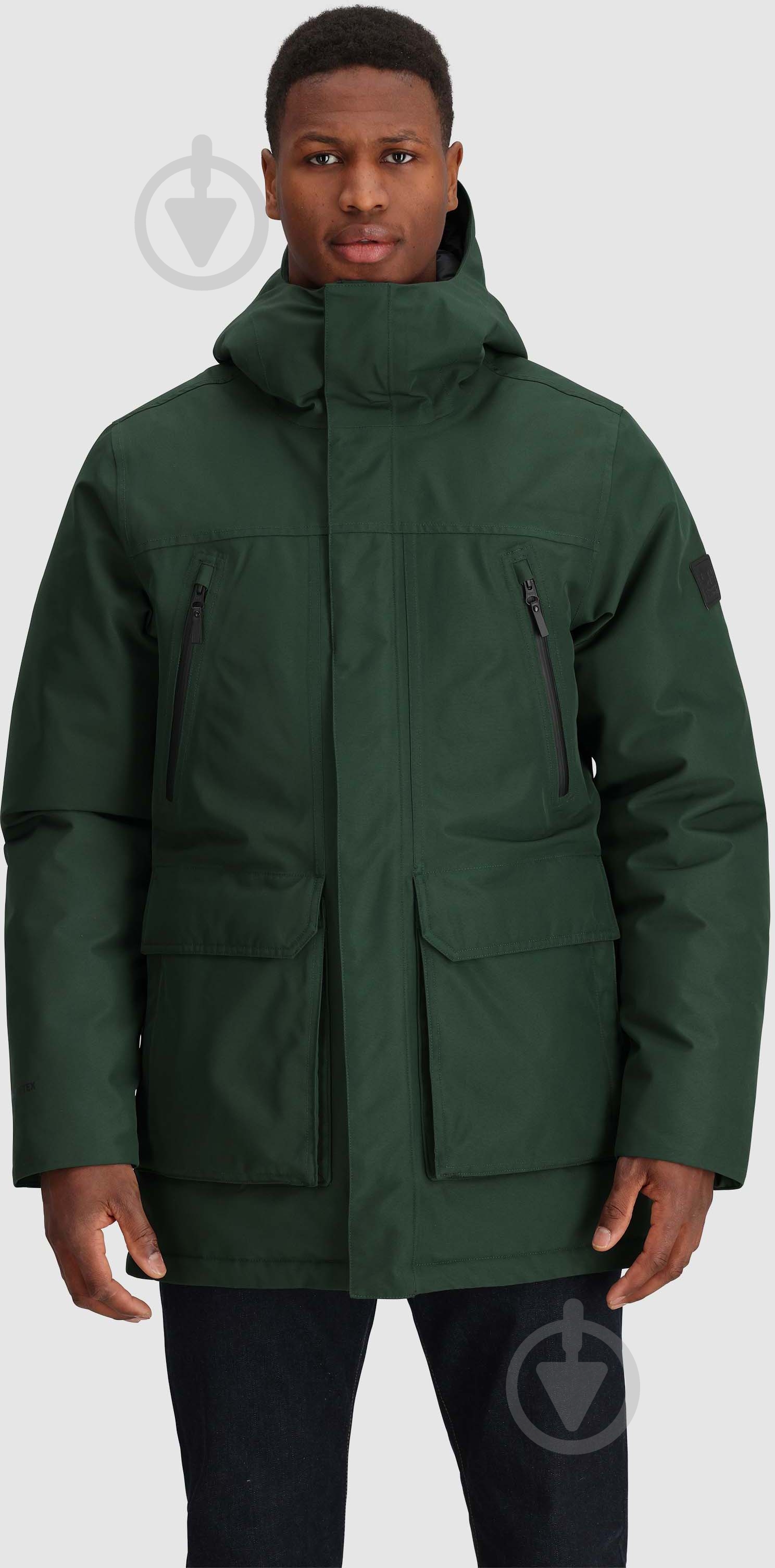 トクコ、 ダークグリーントップス ᐉ Куртка чоловіча Outdoor Research MEN'S STORMCRAFT DOWN PARKA
