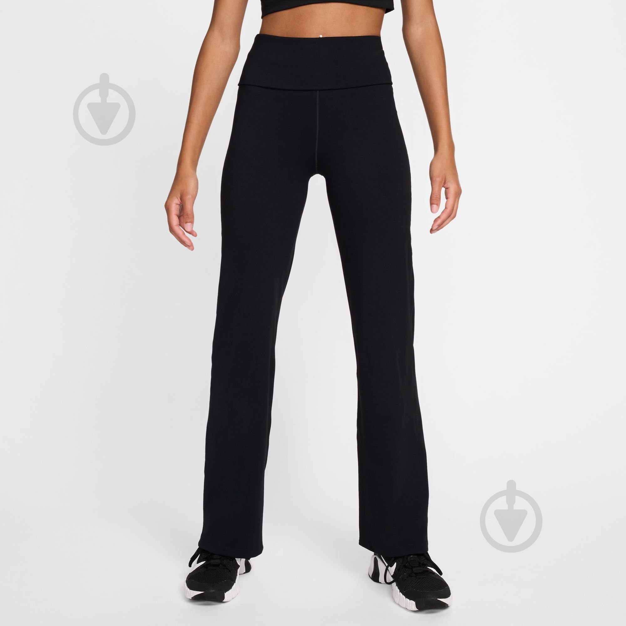 Брюки Nike W NK DF ONE HR FLDOVR PANT FV7848-010 р. M черный - фото 1